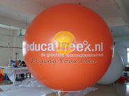 China Orange aufblasbarer Werbungsheliumballon mit geschütztem UVdrucken, Anzeige steigt im Ballon auf Fabrik 