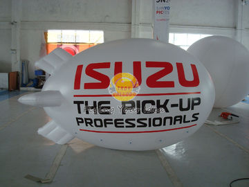 Inflatable 0.18mm PVC Helium Zeppelin , Exhibition Digital Printing Helium Airships