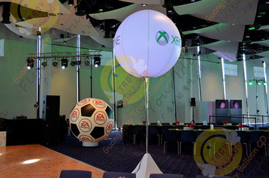2.5m weißer attraktiver runder aufblasbarer Helium-Ballon mit Beleuchtung RGB LED