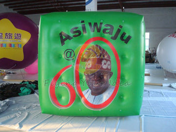 Grüner politische Werbung Bal, aufblasbarer Anzeigen-Helium-Würfel für politische Ereignisse