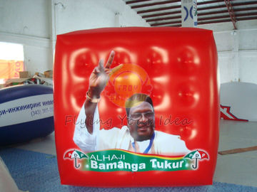 Dauerhafter attraktiver roter politische Werbungs-Ballon, Würfel-Ballone für Messe