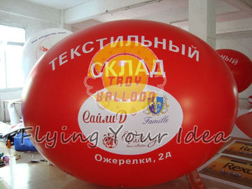 Große rote aufblasbare Werbungs-ovaler Ballon mit vollem digitalem Drucken für Sportereignisse