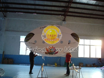 3.5*2m wiederverwendbare aufblasbare Werbungs-ovaler Ballon, 0.18mm Helium-Qualität PVC mit Seitendrucken zwei für Öffnungsereignisse